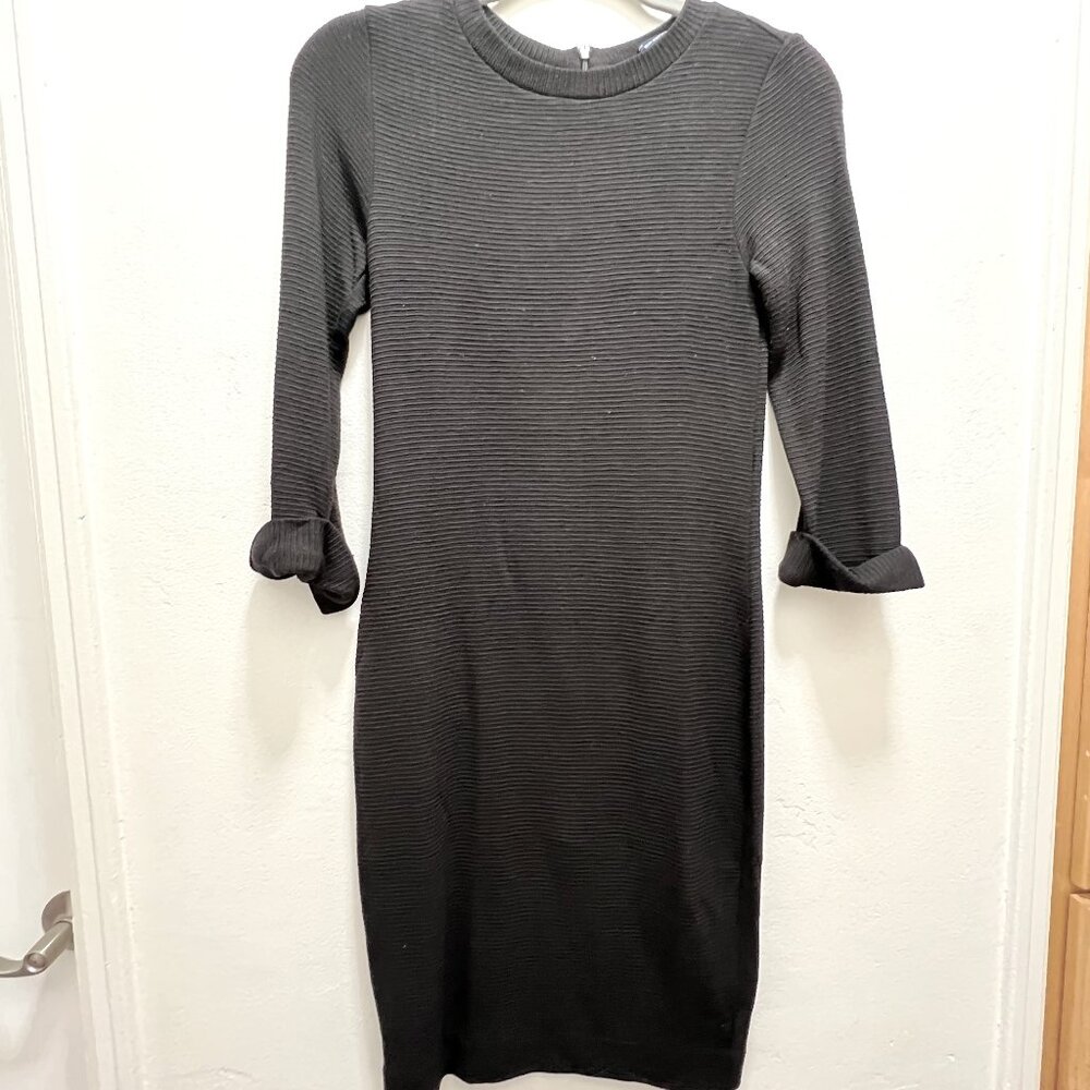 FRENCH CONNECTION RIBBED BLACK DRESS SIZE 4